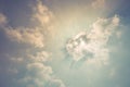 Beautiful sky and clouds. Relaxing sky background with soft sunlight. Inspirational nature background Royalty Free Stock Photo