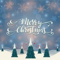 Merry Christmas winter wreath illustration. Royalty Free Stock Photo