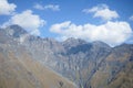 The autumn view of Kazbegi, Georgia