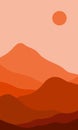 a nature landscape illustration in minimal colors