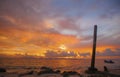 Nature landscape at Phuket Thailand. Beautiful dramatic clouds ocean sunrise