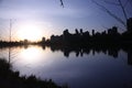 Nature landscape pond cityscape mornings brisk silhouette