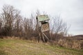 Nature landscape , ruined wooden hunting tower