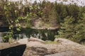 nature landscape stone canyon river vegetation