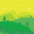 Beautiful Nature Landscape Vector illustration Royalty Free Stock Photo