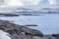 Nature and landscapes of the coast Antarctica, beautiful rocks, ocean.