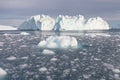 Nature and landscapes of Greenland or Antarctica. Travel on the ship among ices. Studying of a phenomenon of global warming Ices