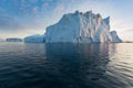 Nature and landscapes of Greenland or Antarctica. Travel on the ship among ices. Studying of a phenomenon of global warming Ices