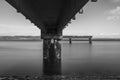 Nature landscapes of trestle bridge Dash point Pier with long exposure shot.