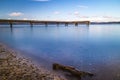 Nature landscapes of trestle bridge Dash point Pier with long exposure shot.