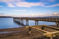 Nature landscapes of trestle bridge Dash point Pier with long exposure shot.