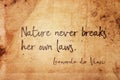 Nature laws Leonardo