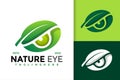 Nature Leaf Eye Vision Logo Design Vector Template Royalty Free Stock Photo