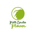 Nature Leaf Logo Design Template. Circle Leaf logo concept vector. Creative Icon Symbol Royalty Free Stock Photo