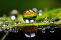 Nature leaf macro green rain water raindrop dew grass plant drop