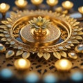 Nature-Life-Economy Fusion: Kirigami Art Glowing in Gold
