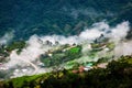 Nature Lighting Road in fog between road go to Phu Tabberk Royalty Free Stock Photo