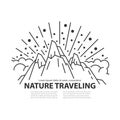 Nature line template Royalty Free Stock Photo