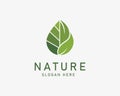 nature logo creative leaf health design concept illustration herbal logo symbol Royalty Free Stock Photo