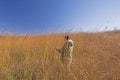 Nature Lover in the Tall Prairie Grass