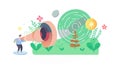 Nature Megaphone Broadcast Vector Icon, vector design Generative AI Royalty Free Stock Photo