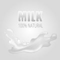 Nature Milk Product Logo Cool Vector Design Template On grey Background