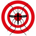 Nature, Mosquito silhouette stilt with sight signal or target, top view