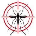 Nature, Mosquito silhouette stilt with sight signal or target, top view