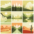 Nature Mountain Icons vector design illustration Royalty Free Stock Photo