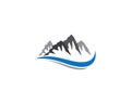 Nature mountain logo template Royalty Free Stock Photo