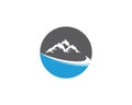Nature mountain logo template Royalty Free Stock Photo