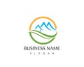Nature mountain logo template Royalty Free Stock Photo