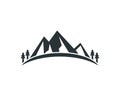 Nature mountain logo template Royalty Free Stock Photo