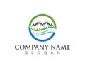 Nature Mountain logos business Template vector icons Royalty Free Stock Photo