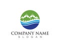 Nature Mountain logos business Template vector icons Royalty Free Stock Photo