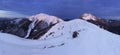 Nature Mountain peak at night - Slovakia, panorama Royalty Free Stock Photo