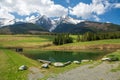 Nature mountain scene with beautiful lake in Slovakia Tatra Royalty Free Stock Photo