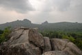 Rocks and deep forest Royalty Free Stock Photo