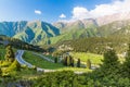 Nature near Big Almaty Lake, Tien Shan Mountains in Almaty, Kazakhstan