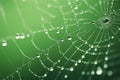 Nature net green dew cobweb macro morning spider drop web Royalty Free Stock Photo