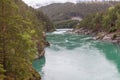 Nature of Norway. Mountain river with clear water. Rocky slope with a picturesque waterfall. Hiking in Norway. Scandinavian nature Royalty Free Stock Photo