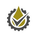 nature oil gear and gas logo design vector illustrations Royalty Free Stock Photo
