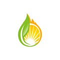 nature orange sun logo icon