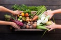 Nature organic farm vegetables, fresh garden raw ingredients