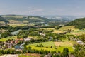 Nature overlook with rivers in Switzerland Royalty Free Stock Photo