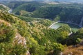 Nature park Uvac. Meanders of the Uvac river, Serbia Royalty Free Stock Photo