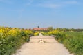 Nature path to Dutch town