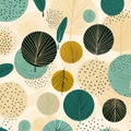 Nature pattern set leaf print plant graphic art abstract autumn background design illustration Royalty Free Stock Photo