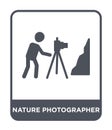 nature photographer icon in trendy design style. nature photographer icon isolated on white background. nature photographer vector