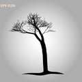 Nature and plant concept represented by dry tree icon. isolated and flat illustration vector eps 10 dead trees silhouette Royalty Free Stock Photo